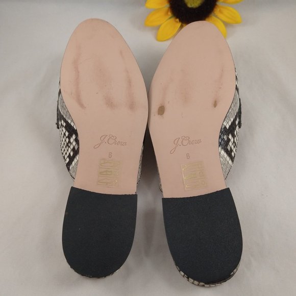 J.Crew Womens Academy Snake Leather Penny Loafers 6 - Picture 9 of 16